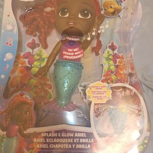 Disney Splash & Glow Ariel Doll - Blue and Purple